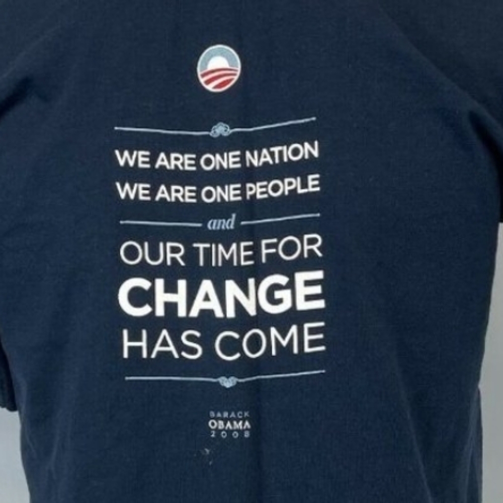 Vintage Unisex 2008 Obama Biden Change Can Happen Campain T Shirt - S - Picture 6 of 10